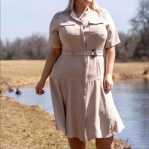 Classic belted dress from Dia & Co